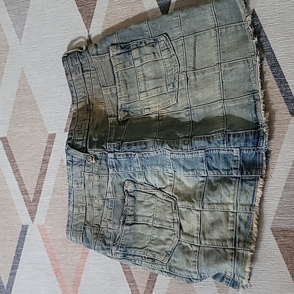 Patchwork Denim Mini Skirt - image 5